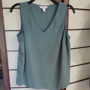 Nine West Women's Teal V-Neck Tank Top Blouse